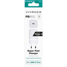 Vivanco USB charger USB-C PD3 20W, white (62514)