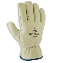 Uvex Top Grade 8400 leather work gloves, Driver type, size 9