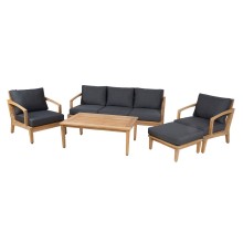 Garden furniture set MALDIVE table, sofa, 2 chairs, ottoman