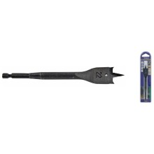 Flat wood drill 18 mm, reinforced body, 1/4 hex shank
