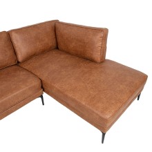 Corner sofa SOFIA RC, brown