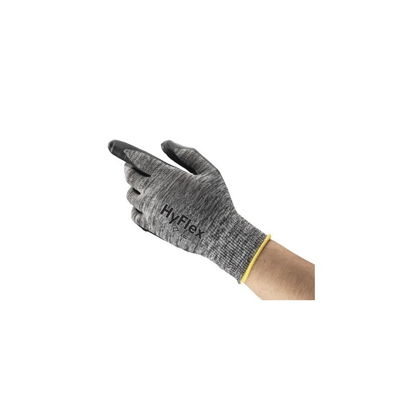 Safety gloves Ansell HyFlex 11-801, nylon, foam nitrile palm dipped, retail pack, size 10 Safety gloves Ansell HyFlex 11-801, nylon, foam nitrile palm dipped, retail pack, size 10