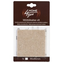 Furniture protective felt pad 86x86mm, 1pc, beige