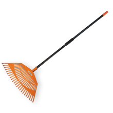 23-tine rake leaf, metal handle