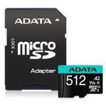 Memory micro sdxc 512gb w/ad./ausdx512gui3v30sa2-ra1, Adata