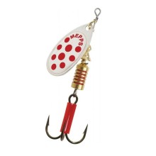 Spinner MEPPS COMET-3 6,5g silver/red dots