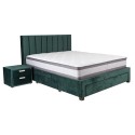 Кровать GRACE 160x200см, с ящиками, зеленая