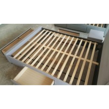 Bed CAREN 160x200cm, grey