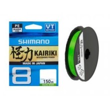 Braided line Shimano Kairiki PE Mantis green 150m 0,06mm 5,30kg