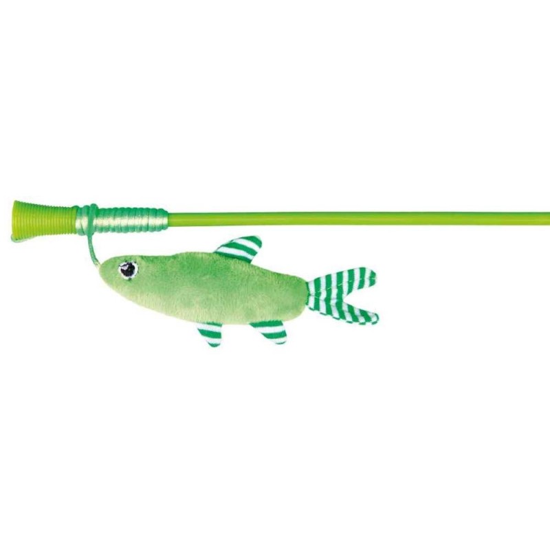 Toy for cats Playing rod with fish, 42 cm