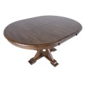 Dining table JAMES D106+46xH76cm, rustic oak