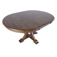 Dining table JAMES D106+46xH76cm, rustic oak