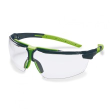 Safety glasses Uvex i-3 s, clear lens, supravision excellence (anfi scratch, anti fog) coating, black/green.