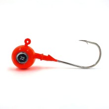 Jig head, 3D Eyes, 22 g, red, hooked by Gamakatsu 4/0, 2 pcs, Merganser